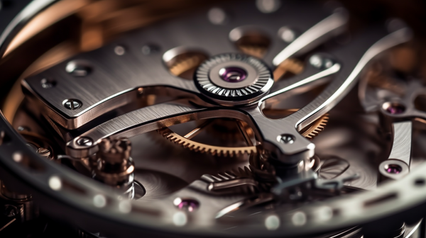 gears in a in a mechanical watch