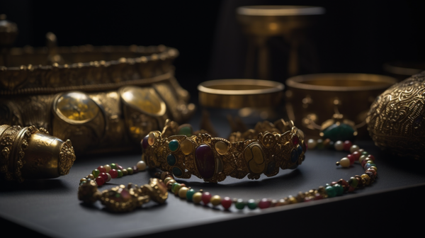 A museum exhibit or conservation workshop dedicated to preserving and appreciating historic and traditional jewellery from diverse cultures and times