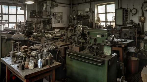 Machinery in Horologist's Workshop