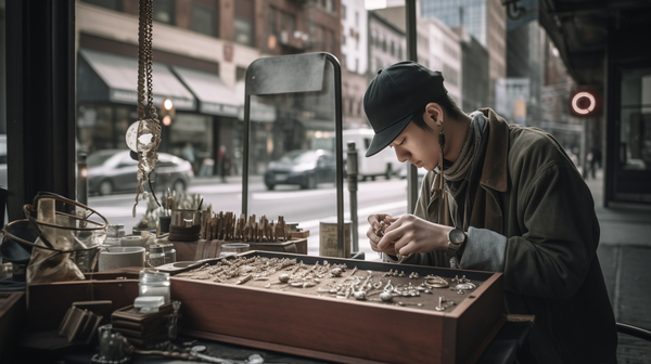 Modern Nomadic Jeweler in a City Setting 