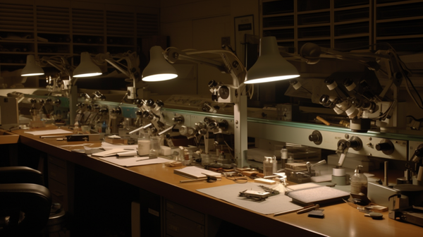 Multiple Workbenches Equipped with Tungsten Lamps