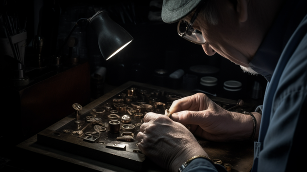 Professional jeweller employing industrial techniques in the creation of contemporary jewellery