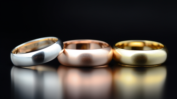 yellow, white, and rose gold wedding rings