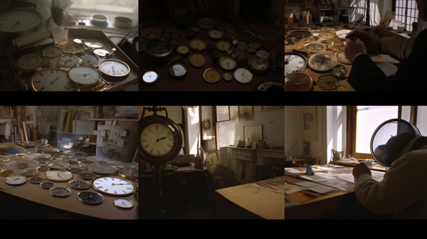 Series of images showing a north-facing workshop under varying light conditions through the seasons