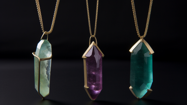 Progression from raw gemstone to finished jewelry piece, showcasing the transformative skill of the jeweler.