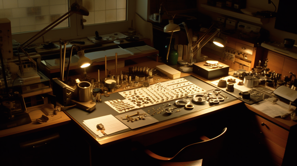 well-lit watchmaker's workshop