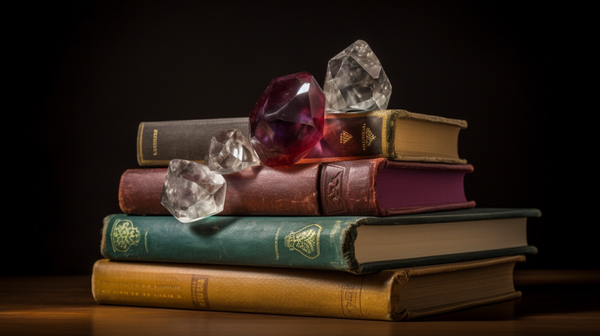 A selection of books on gemmology and gemstones.