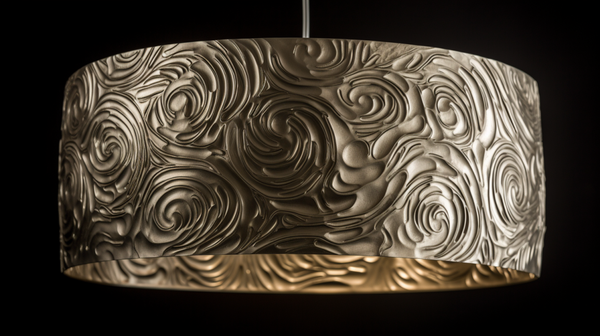 Stunning repoussé bangle bracelet showcasing the depth and detail achieved by deforming sheet metal.