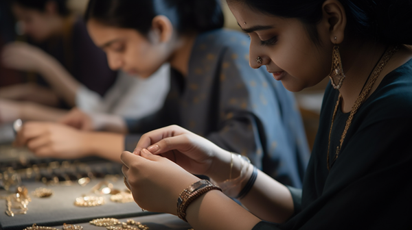  jewellery designer attending a workshop, with other participants in the background