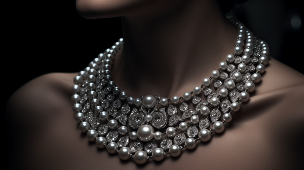 a piece of statement pearl front-facing jewelry