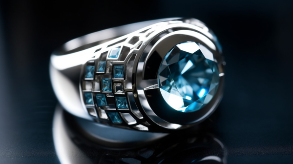 stylish smart ring, demonstrating the blend of technology and fashion 