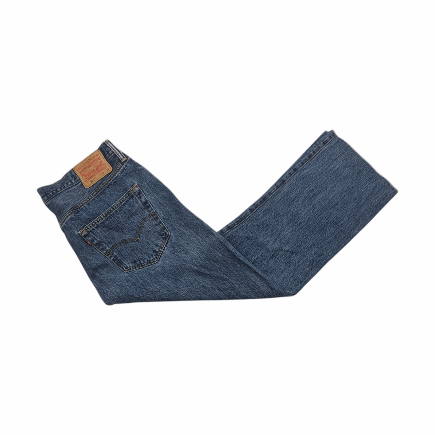 Vintage blue Levis 501 jeans (W35L32) - PureVintageClothing