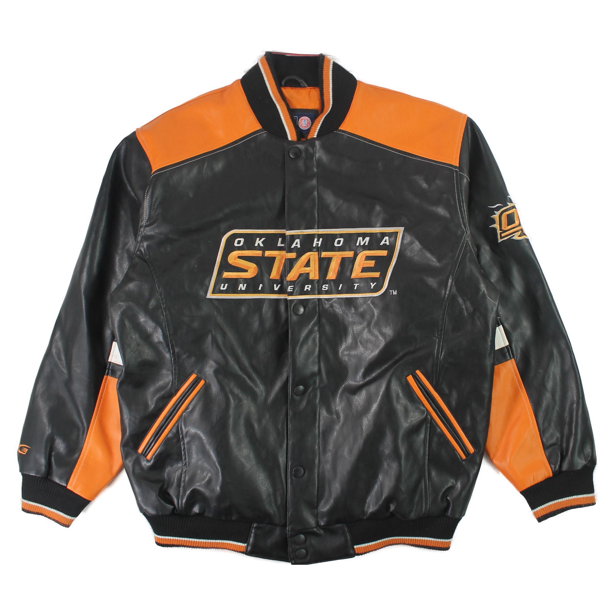 Vintage Black/Orange OSU Leather Varsity Jacket (L) – PureVintageClothing