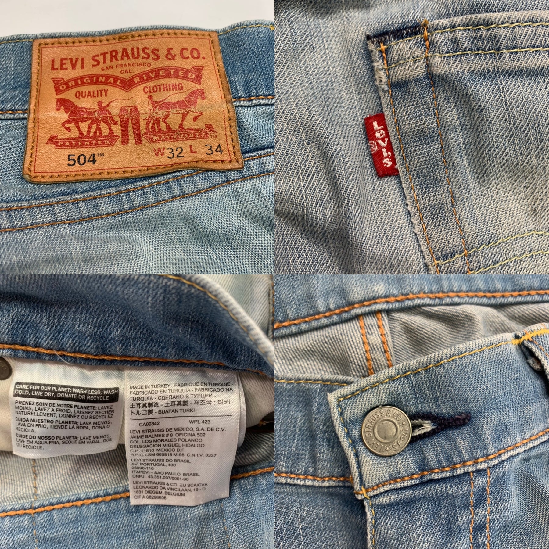 Vintage Blue Levi'S 504” Jeans (W32) – PureVintageClothing