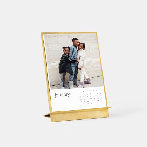 Desk calendar with personal photos