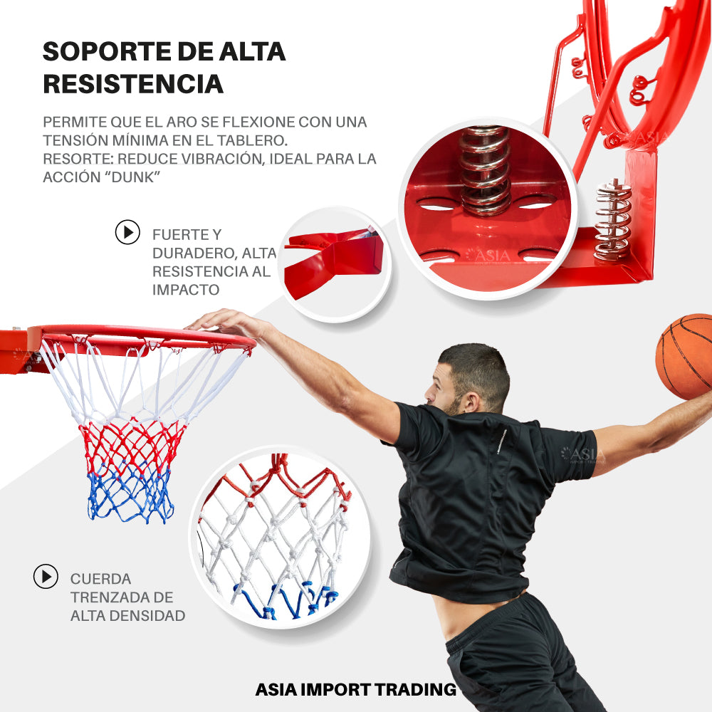 Aro de Basketball Oficial reforzado y con resorte - Asiaimportchile