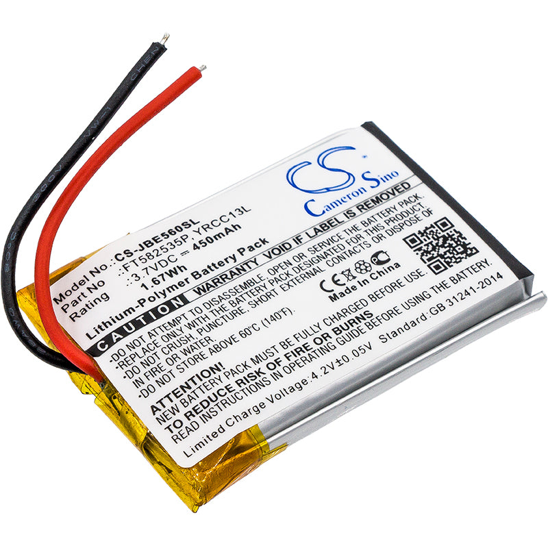480mAh FT582535P, YRCC13L Battery for JBL J56BT