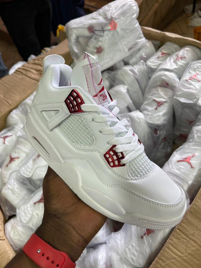 air jordan 4 retro white metallic red