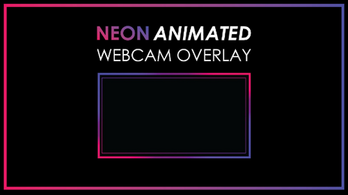 ANIMATED SINGLE Frame Blue Neon Camera Webcam Overlay – Too Sweet Designs