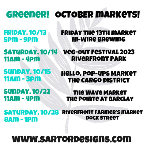 October 2023 Market schedule