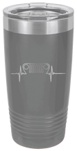 Load image into Gallery viewer, TJ Jeep Grill Heartbeat Laser Engraved Tumbler (Etched)
