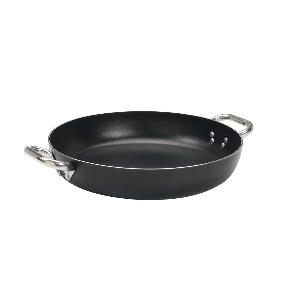 Agnelli Al-Black Aluminum 3mm Nonstick Omelette Pan With Two