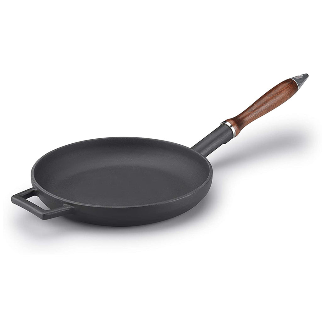 Staub cast iron pan, wooden handle, 20 cm, black 