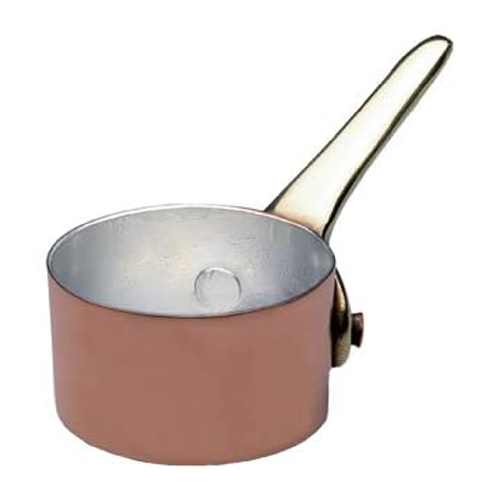 Pentole Agnelli Copper Casserole Pan with Handle, Diameter 22 cm Silver