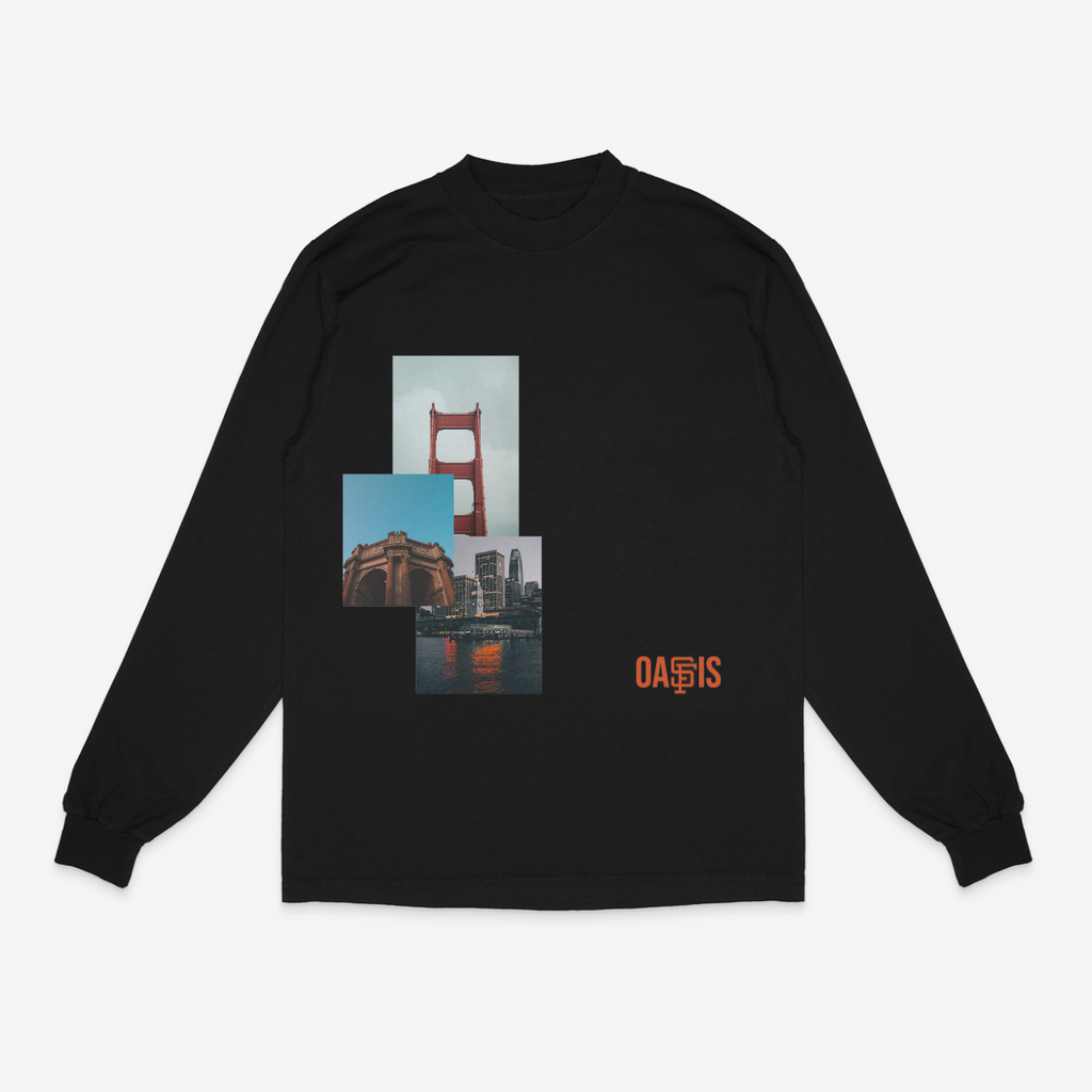 Oasis TOWN T MIDNIGHT L/S BLK SHIRT –