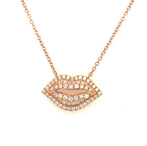 Natural pink diamond heart necklace (SKU N020)