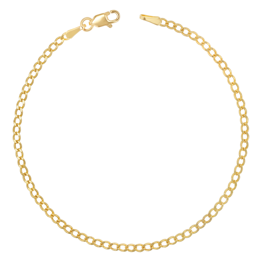 18k Gold filled EP tarnish resistant curb chain style width 7mm/10mm/1