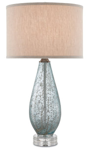 Currey & Company 6000-0181 Optimist Table Lamp, Pale Blue Speckle