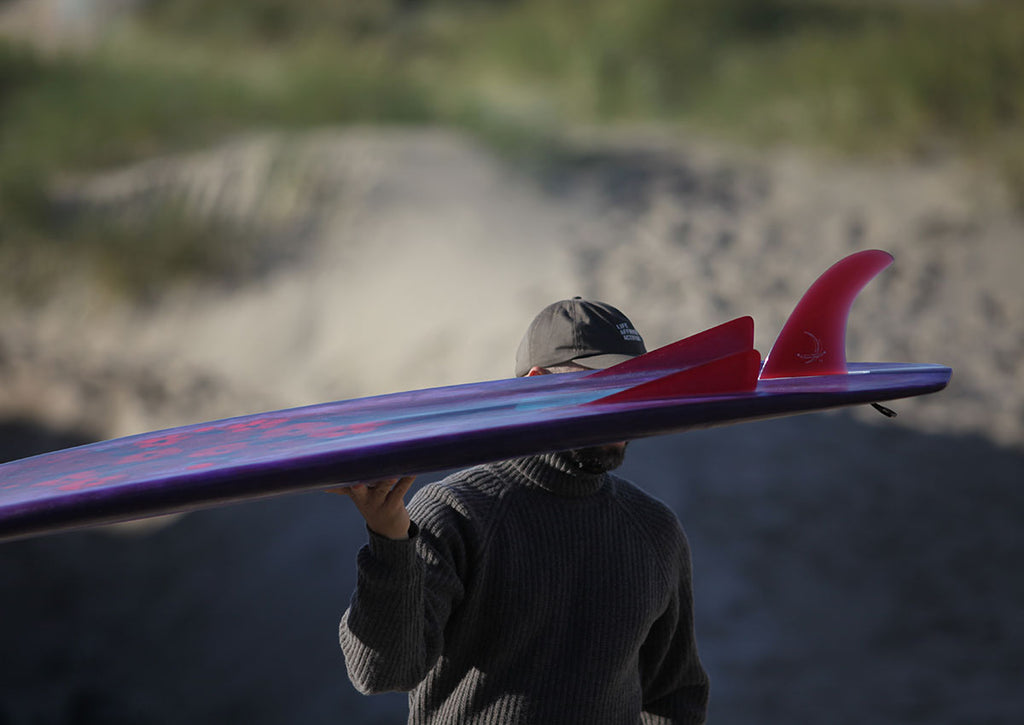 custom bonzer3 surfboard with resin tints