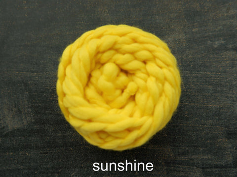 Mini Scarf Knitting Kit by Loopy Mango with Merino No 5, superbulky yarn, Sunshine