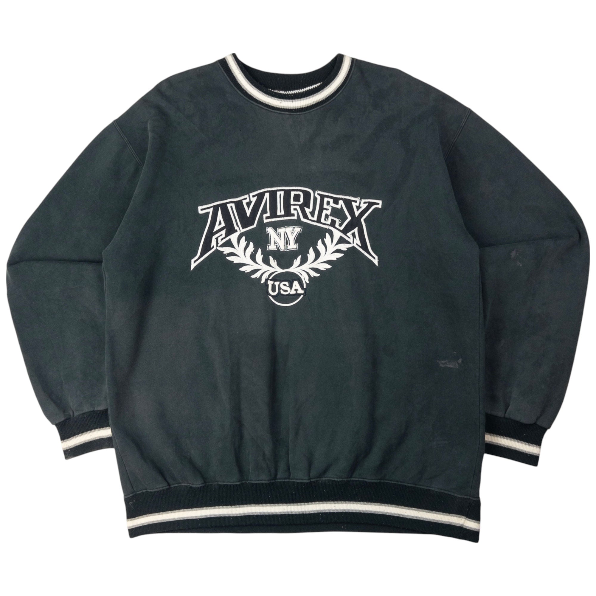 image of Vintage AVIREX NY USA Embroidered Sweatshirt Size XL