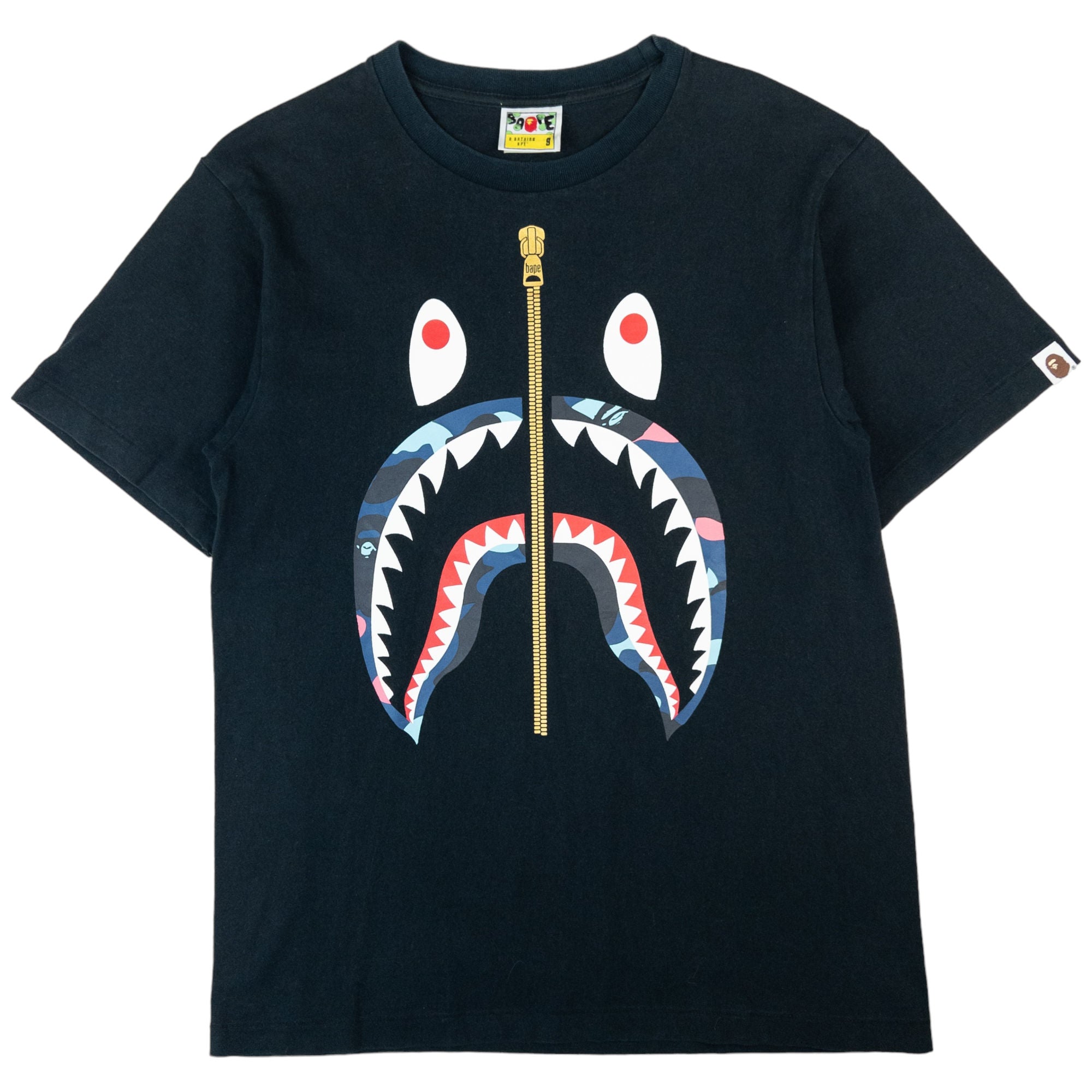 image of Vintage BAPE Shark Graphic T Shirt Size S