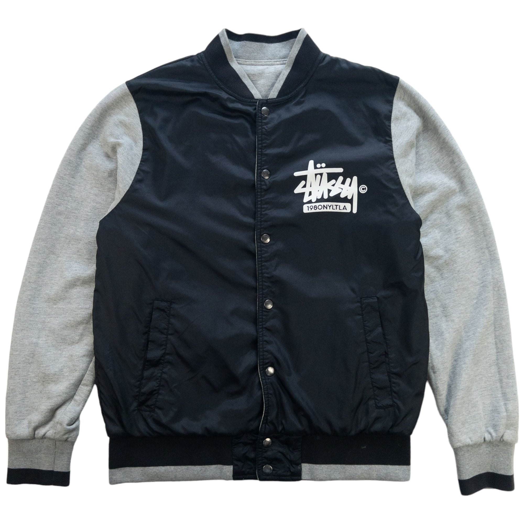 image of Vintage Stussy Reversible Varsity Jacket Size M