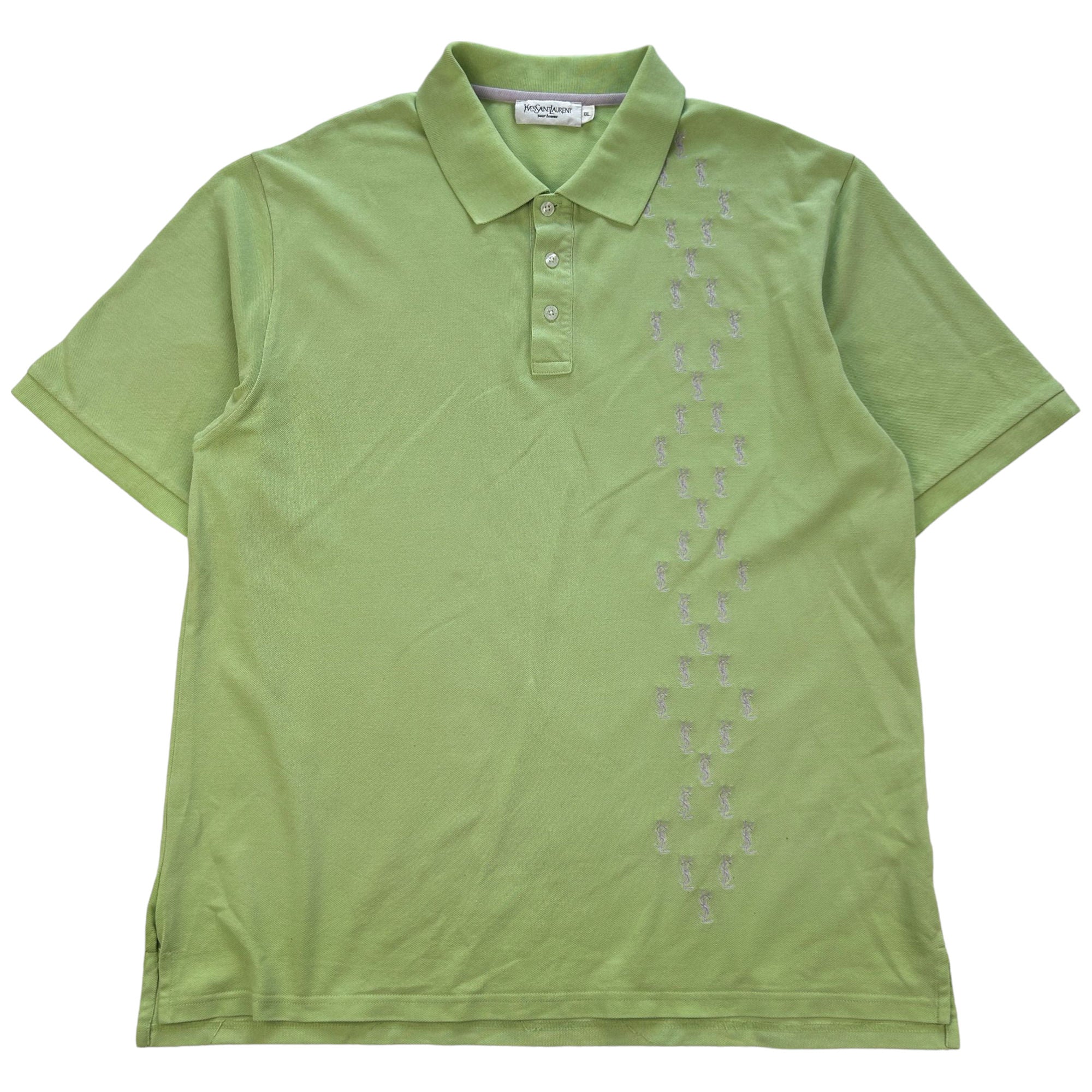 Image of Vintage Yves Saint Laurent Monogram Polo Shirt Size XL