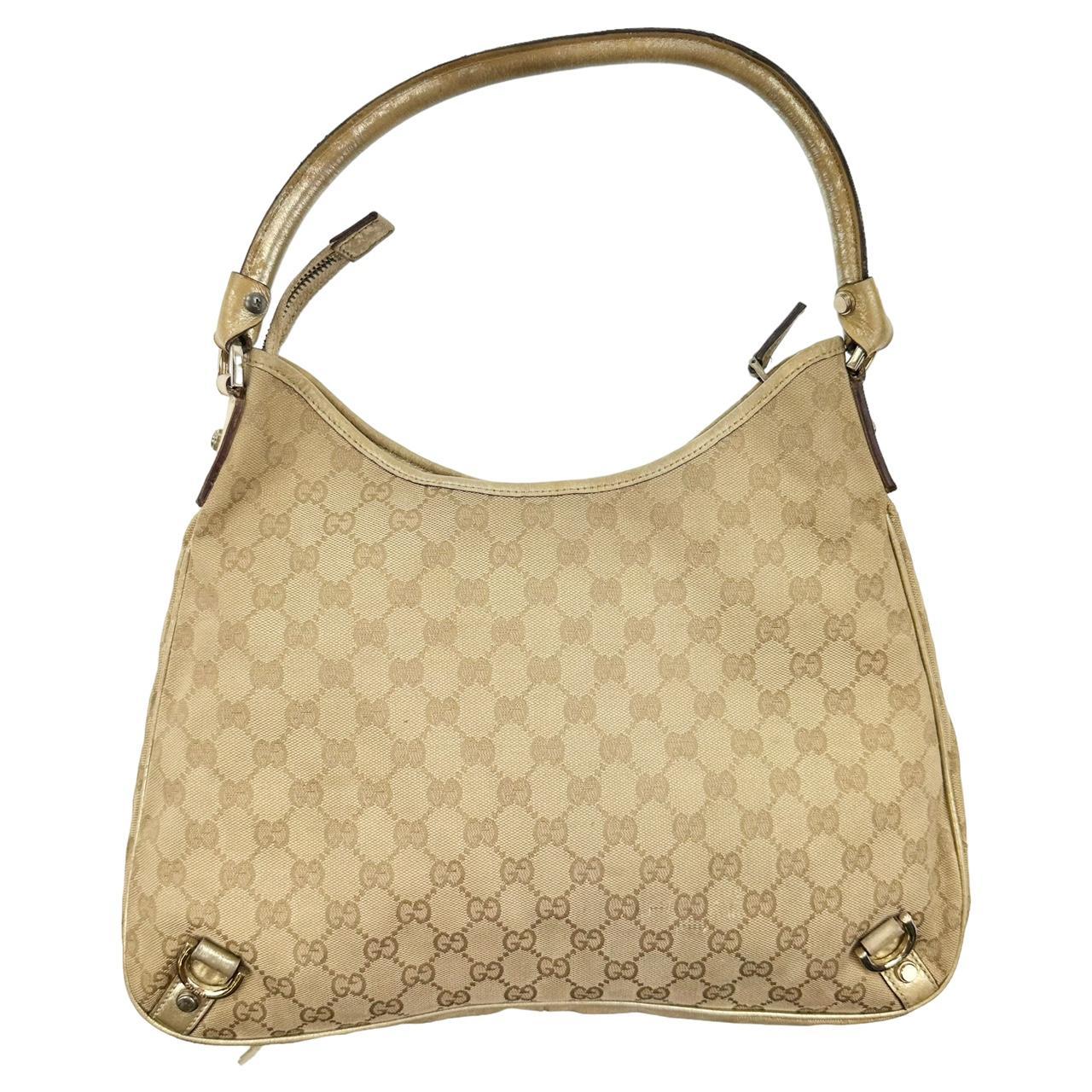 Shop GUCCI Monogram Canvas Logo Backpacks by winwinco