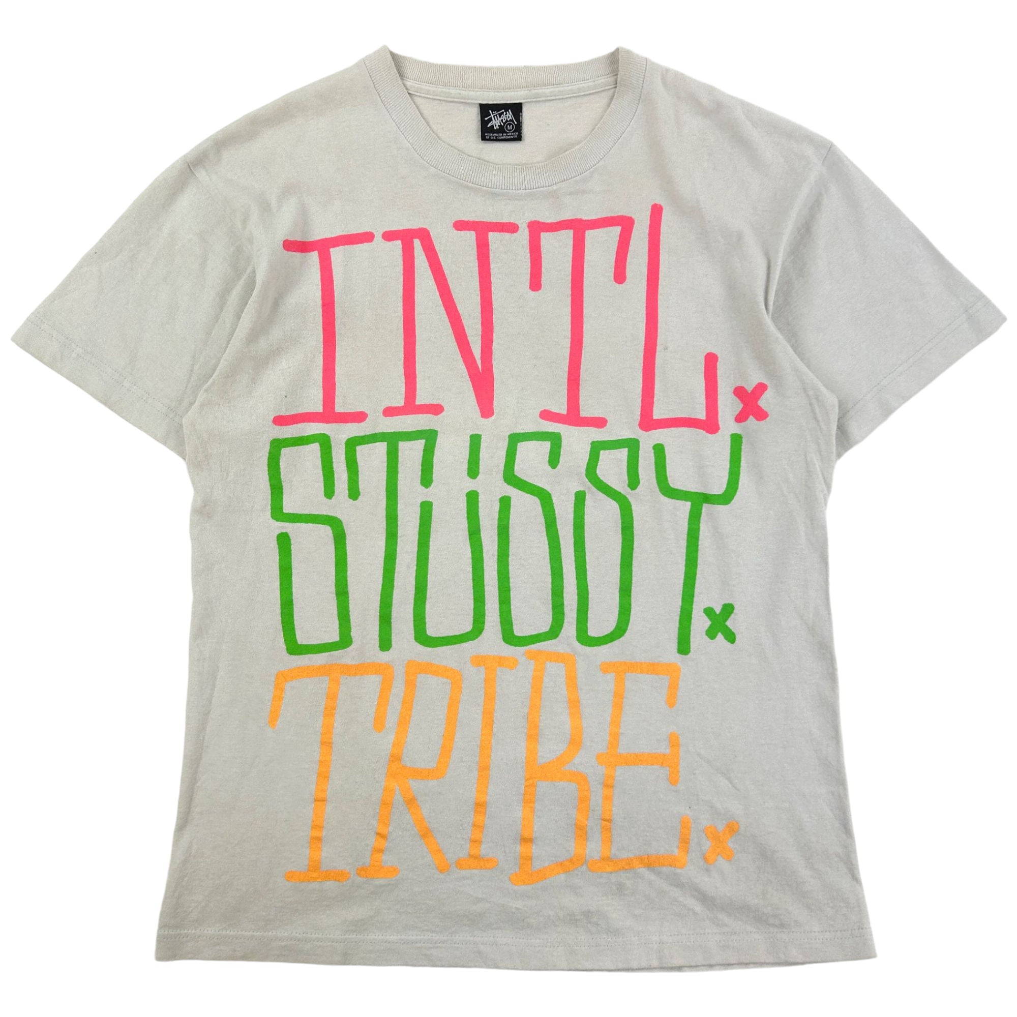 Image of Vintage Stussy International Tribe Graphic T-Shirt Size M