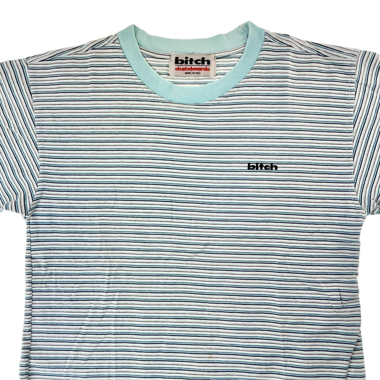 Vintage Bitch Skateboards striped t shirt size XS