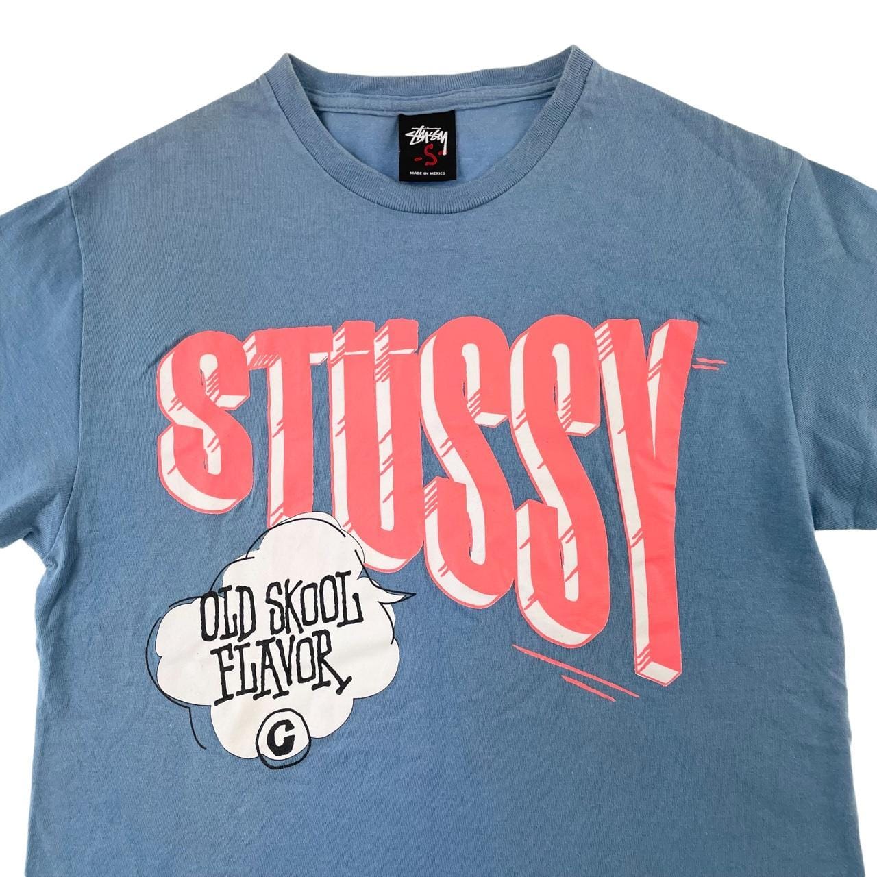 stussy Vintage Print T-shirt Logo OLD SKOOL FLAVOR Old School Flavor