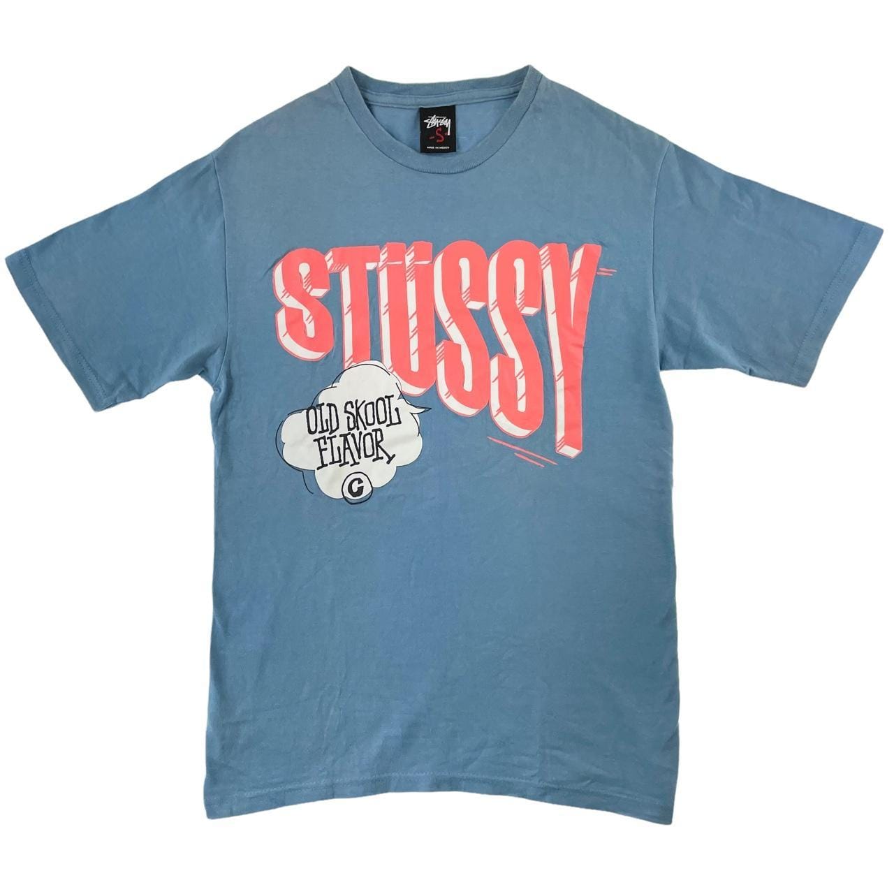 stussy Vintage Print T-shirt Logo OLD SKOOL FLAVOR Old School Flavor