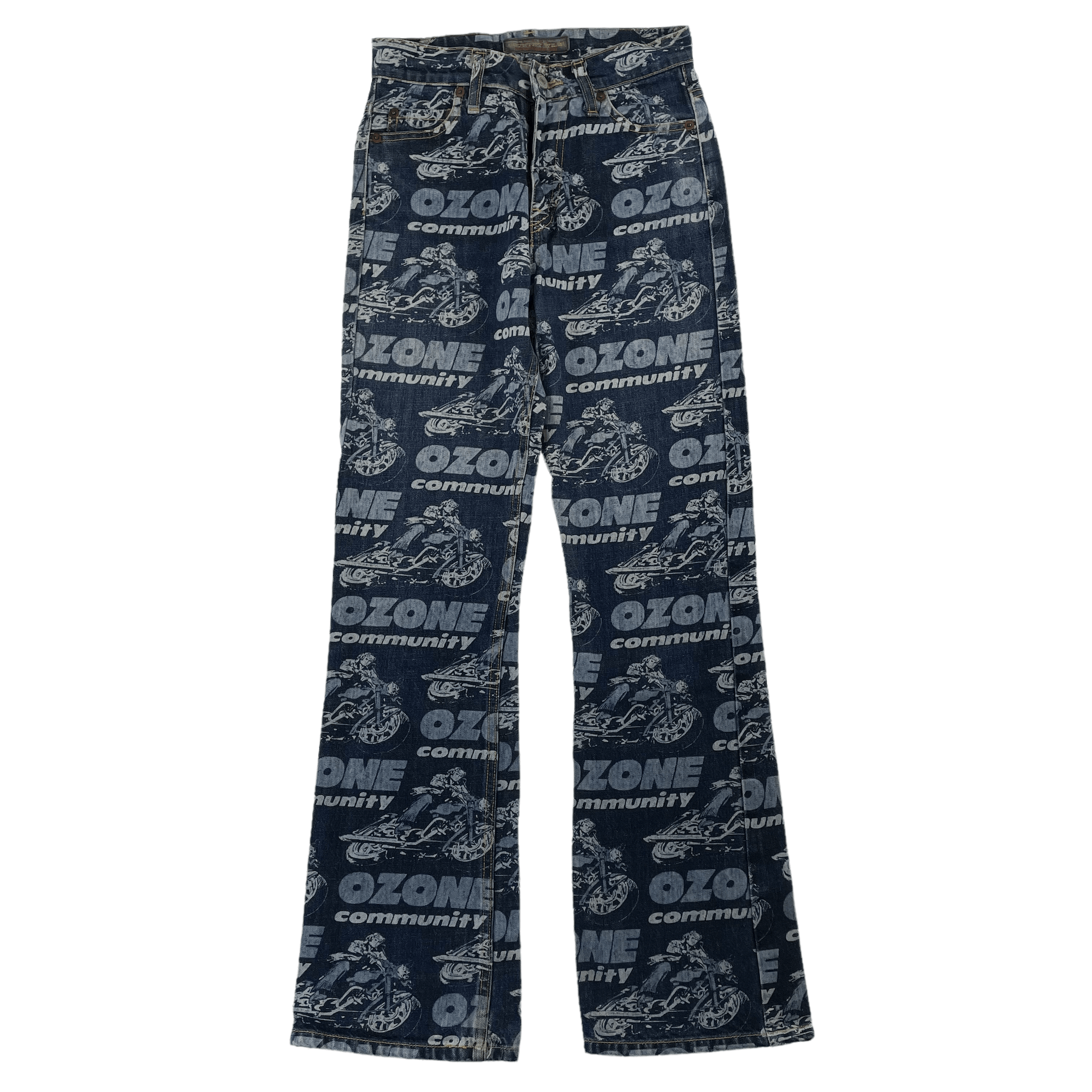Vintage Hysteric Glamour Ozone Community al over print jeans