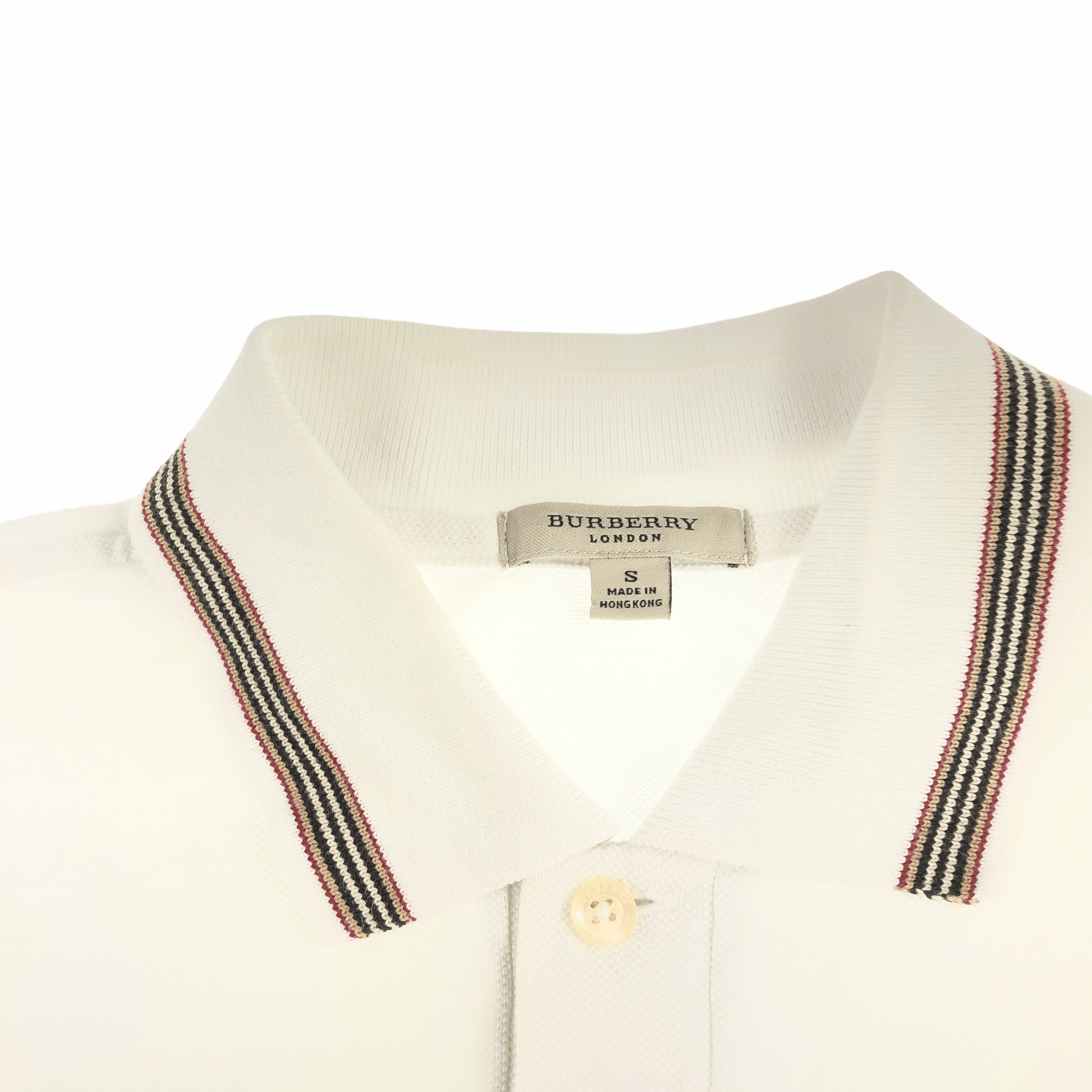 Burberry long sleeve polo shirt size S - second wave vintage store