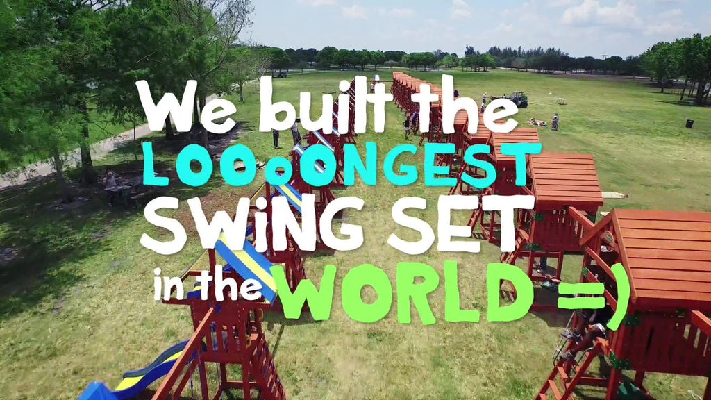 In April We Built The Longest Swing Set In The World For