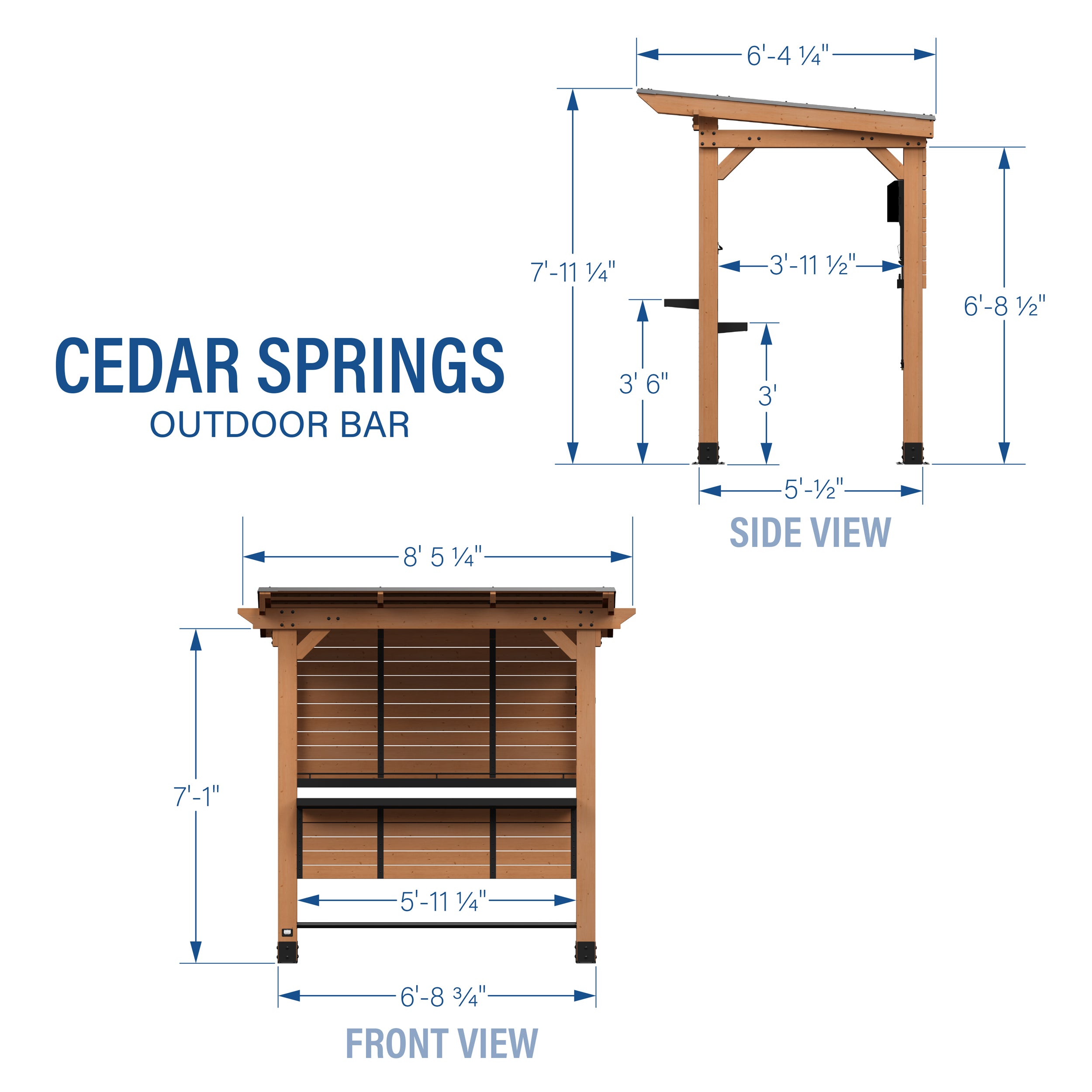 Cedar Springs Outdoor Bar – Backyard Discovery
