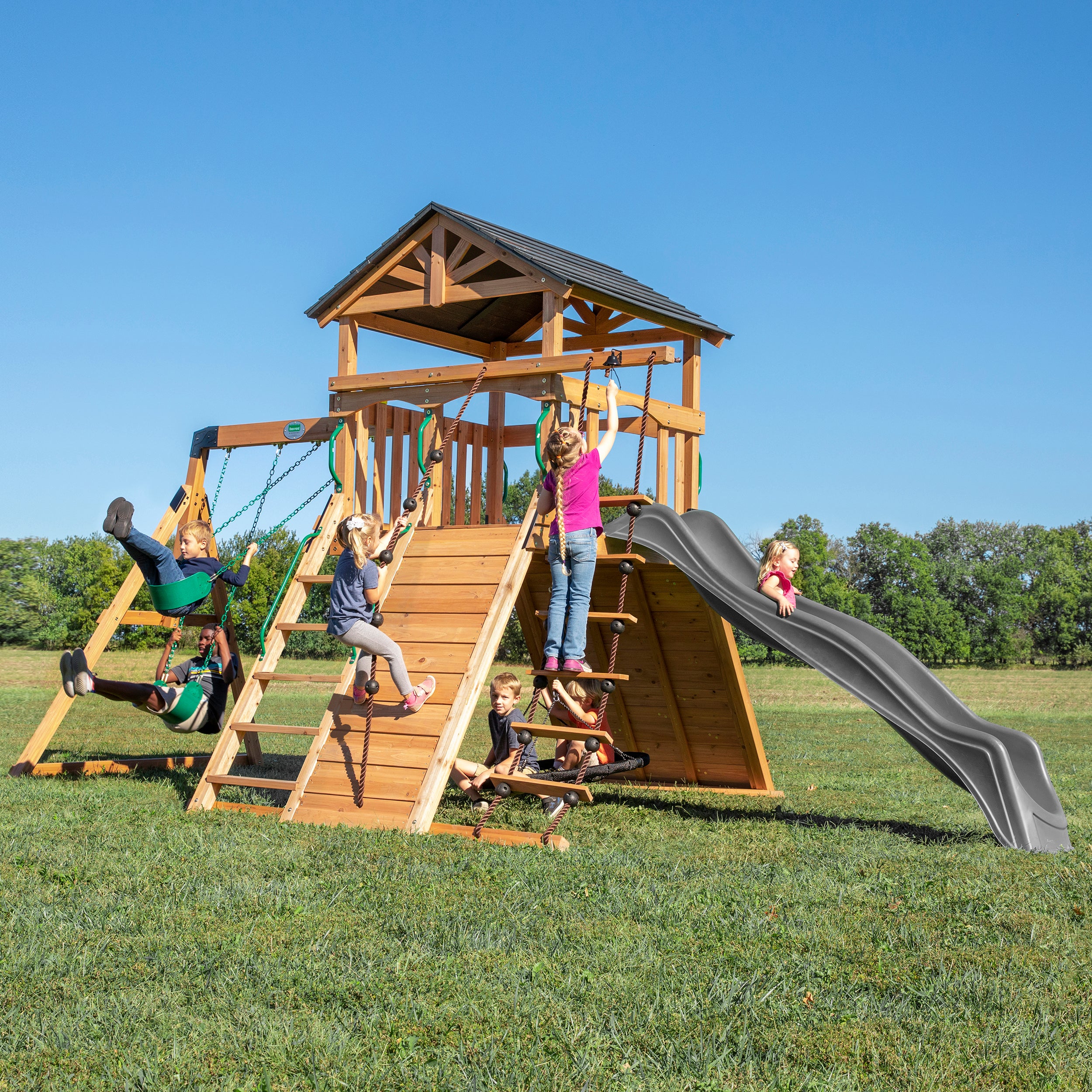 Playground Climbing Rope for Swing Set - Jungle Gym Equipment