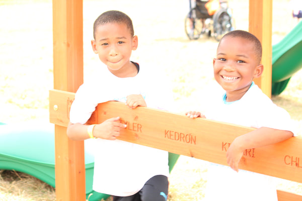 Kids find their swing set