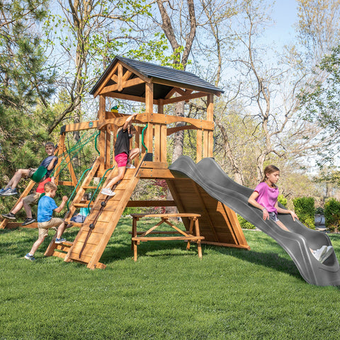 grounding a wooden swing set